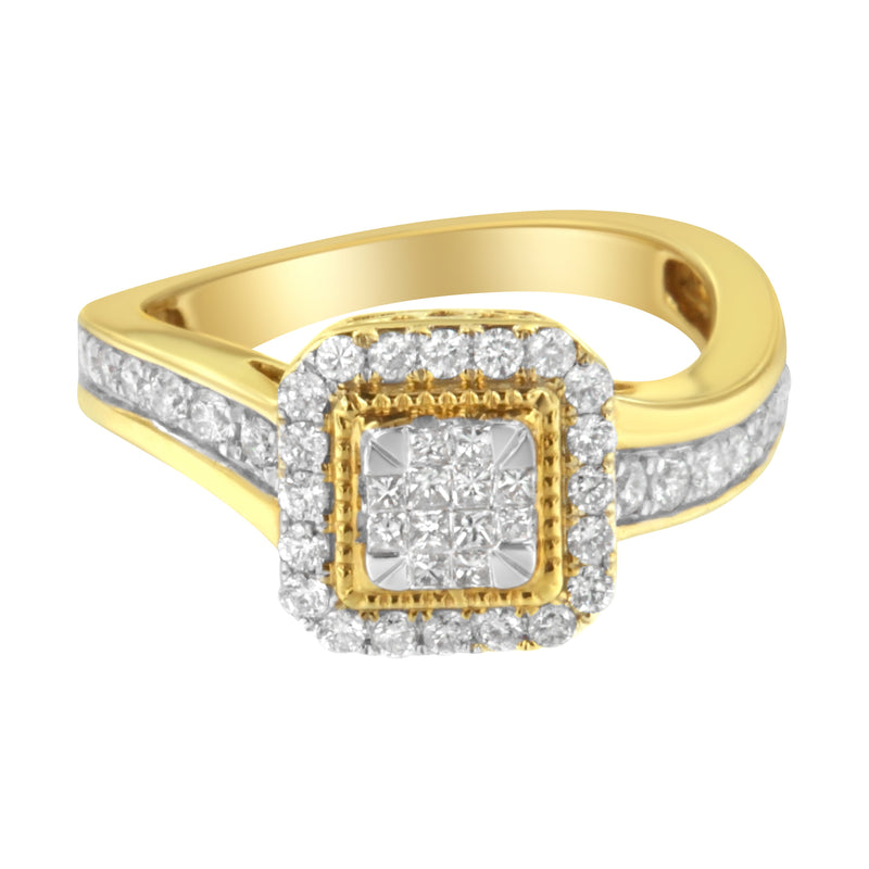 Bids.com 10KT Yellow Gold Diamond Cocktail Ring (5/8 cttw, H-I Color, SI2-I1 Clarity) Rings
