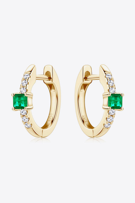 Lab-Grown Emerald Earrings