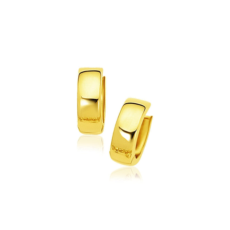 Bids.com 10k Yellow Gold Snuggable Hoop Earrings Earrings