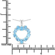 Bids.com 1.90 Carat Genuine Swiss Blue Topaz .925 Sterling Silver Pendant Pendants