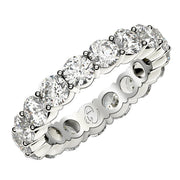 Bids.com Round Cut Lab Grown Diamond Eternity Ring in 14k White Gold (3 cttw FG/VS2) Rings