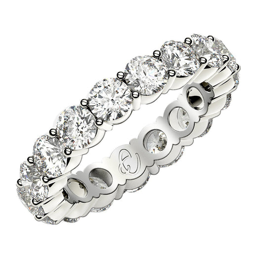 Bids.com Round Cut Lab Grown Diamond Eternity Ring in 14k White Gold (3 cttw FG/VS2) Rings
