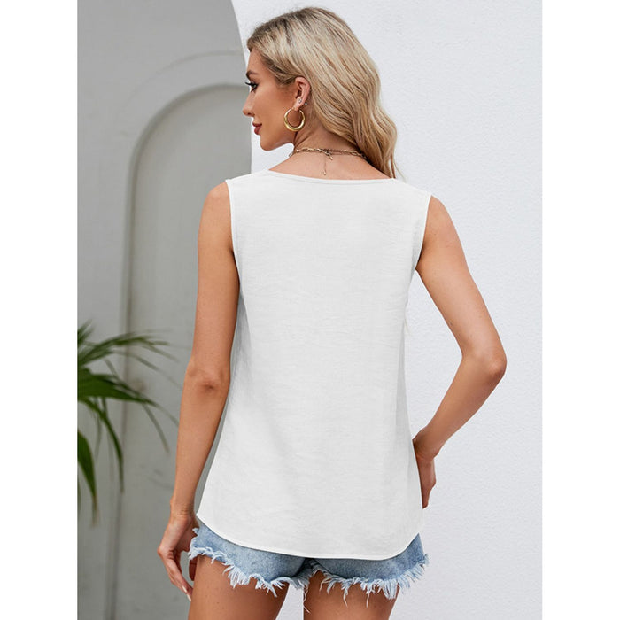 V-Neck Wide Strap Tank