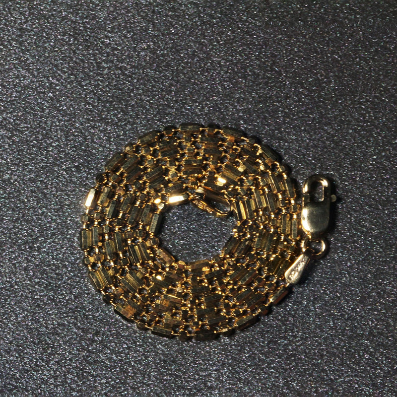 Bids.com 14k Yellow Gold Diamond-Cut Alternating Bead Chain 1.5mm Necklaces