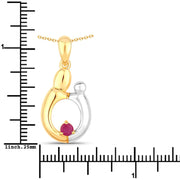 Bids.com 0.20 Carat Genuine Ruby .925 Sterling Silver Pendant Pendants