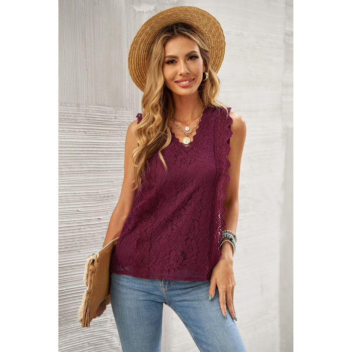 Lace V-Neck Tank