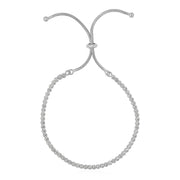 Bids.com Adjustable Tennis Style Bracelet with Cubic Zirconia in Sterling Silver Bracelets