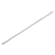 Bids.com 14K Rose Gold Over .925 Sterling Silver 1/4 Cttw Diamond 7" Open Circle Wheel Link Tennis Bracelet (I-J Color, I2-I3 Clarity) Bracelets