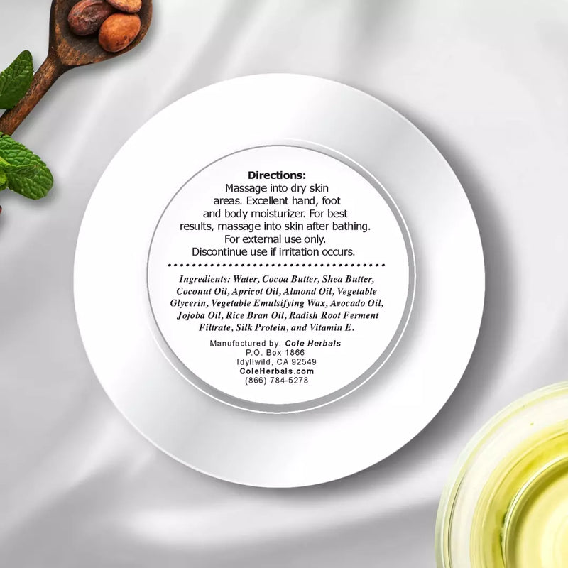 COLEHERBALS LLC 38 - Dr. Cole's Gourmet Body Butter - LAVENDER VANILLA Herbal Lavender