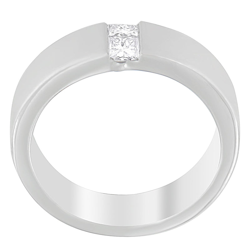 Bids.com Men's 14K White Gold 1/4 ct.TDW Diamond Channel Band Ring (G-H, VS1-VS2) Rings