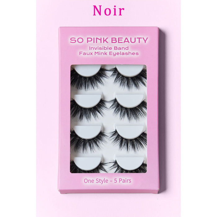 SO PINK BEAUTY Faux Mink Eyelashes 5 Pairs