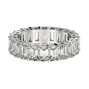Bids.com Emerald Cut Lab Grown Diamond Eternity Ring in 14k White Gold (4 cttw FG/VS2) Rings