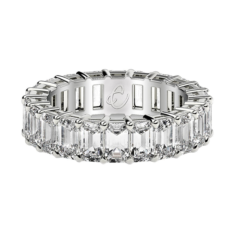 Bids.com Emerald Cut Lab Grown Diamond Eternity Ring in 14k White Gold (4 cttw FG/VS2) Rings