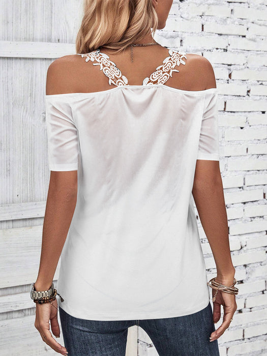 Lace Detail Short Sleeve T-Shirt