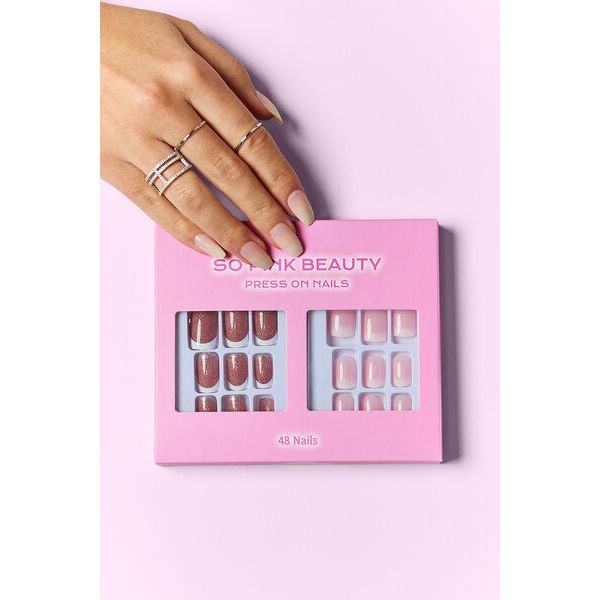 Mill's Beauty Supply SO PINK BEAUTY Press On Nails, 2 Packs