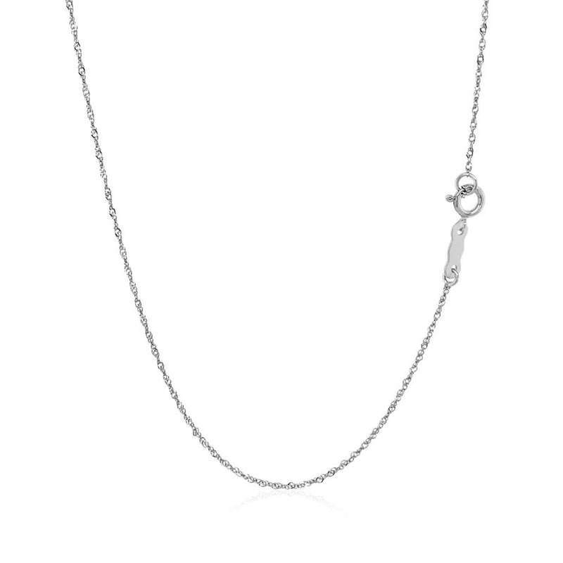 Bids.com 14k White Gold Singapore Chain 0.8mm Necklaces