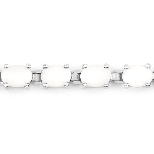 Bids.com 10.26 Carat Genuine Opal .925 Sterling Silver Bracelet Bracelets