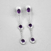 Bids.com 2.04 Carat Genuine Amethyst .925 Sterling Silver Earrings Earrings