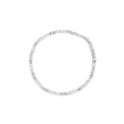 Bids.com 14K White Gold 1-1/2 Cttw Round Brilliant-Cut & Baguette Cut Diamond Bezel and Tapered Link 7" Tennis Bracelet (H-I Color, I1-I2 Clarity) Bracelets