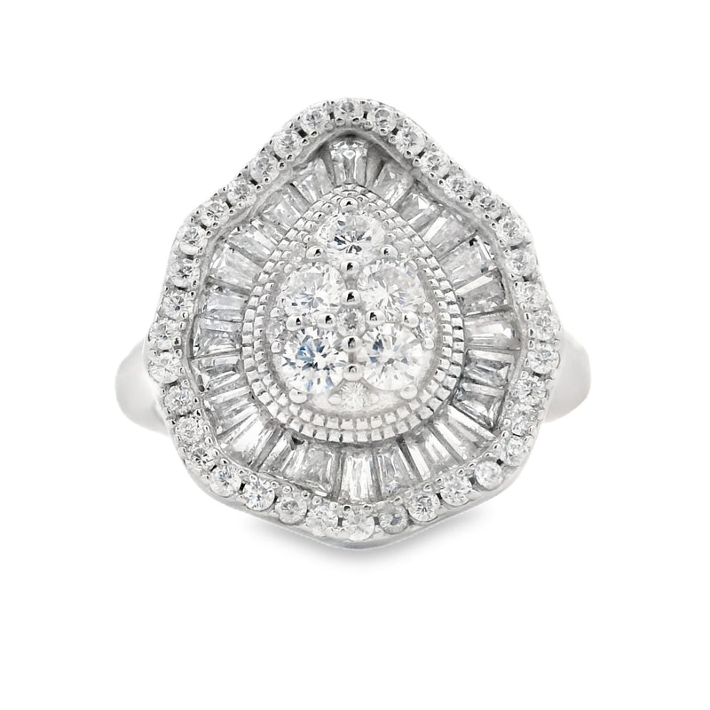 Bids.com Cubic Zirconium Ring Sterling Silver Rings