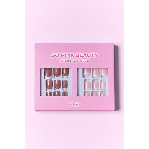 Mill's Beauty Supply SO PINK BEAUTY Press On Nails, 2 Packs