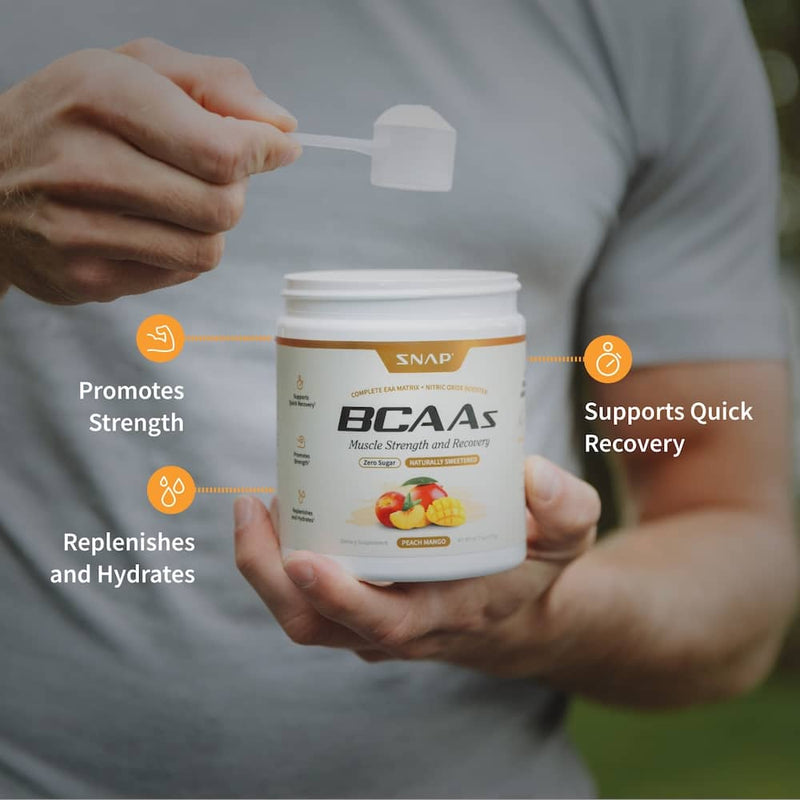 Snap Supplements BCAA Powder (Peach Mango Flavor) Light Slate Gray