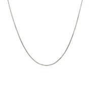 Bids.com Sterling Silver Rhodium Plated Box Chain 0.7mm Necklaces