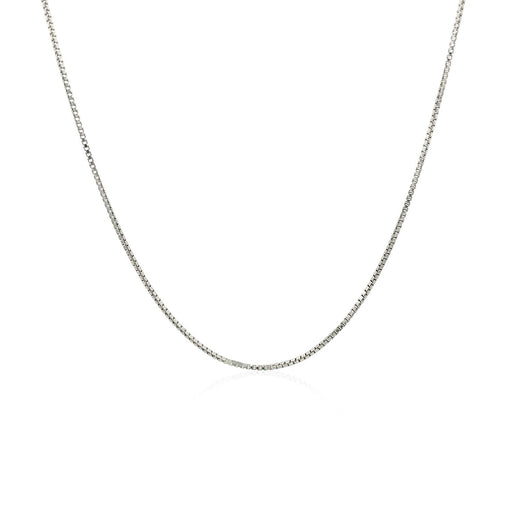 Bids.com Sterling Silver Rhodium Plated Box Chain 0.7mm Necklaces