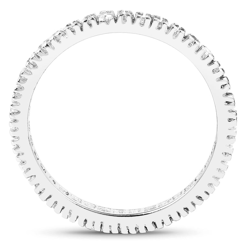 Bids.com 0.57 Carat Genuine Champagne Diamond .925 Sterling Silver Ring Rings