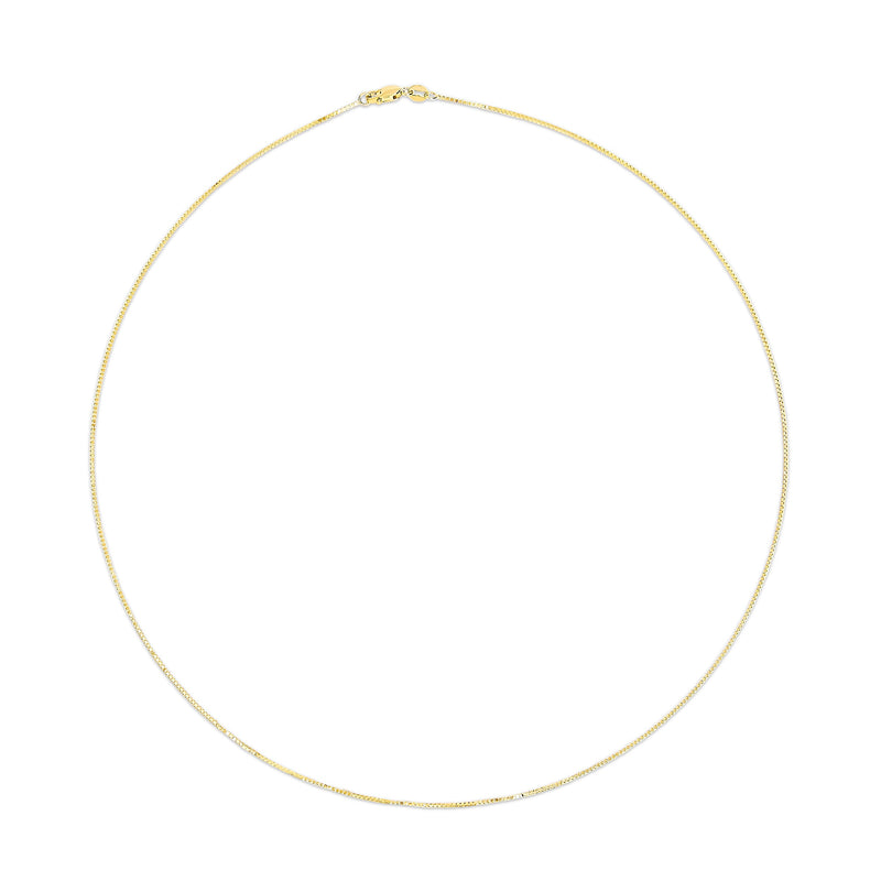 Bids.com Solid 14K Yellow Gold 0.75mm Classic Box Chain Necklace. Unisex Chain - Size 16 Inches Necklaces