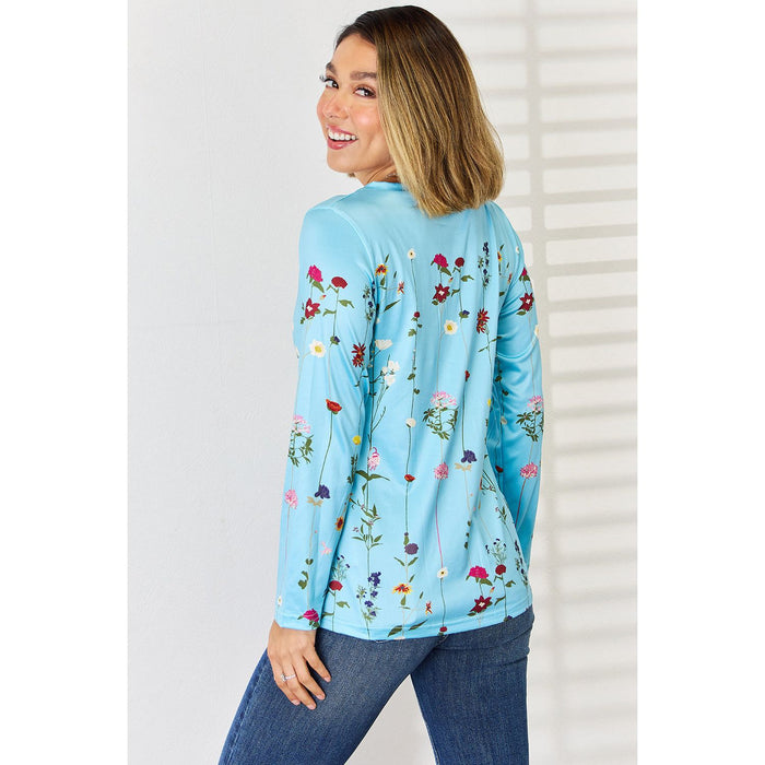 Crisscross Printed Long Sleeve T-Shirt