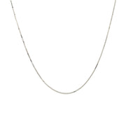 Bids.com 10k White Gold Classic Box Chain (0.45 mm) Necklaces