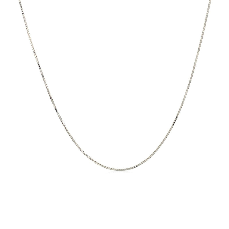 Bids.com 10k White Gold Classic Box Chain (0.45 mm) Necklaces
