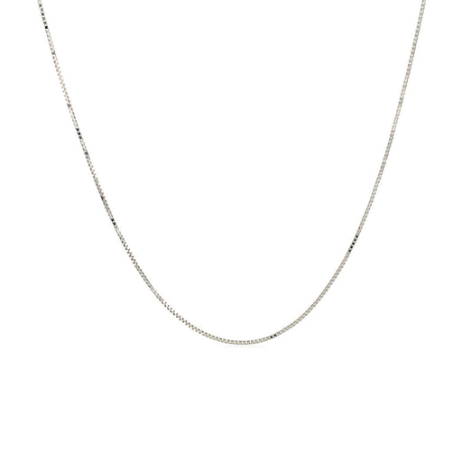 Bids.com 10k White Gold Classic Box Chain (0.45 mm) Necklaces