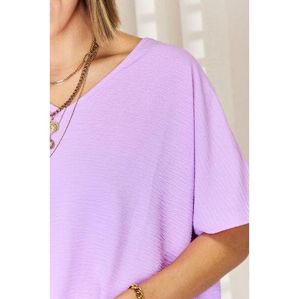 Zenana Texture Short Sleeve T-Shirt