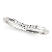 Bids.com 14k White Gold Wave Design Pave Set Diamond Wedding Ring (1/20 cttw) Rings