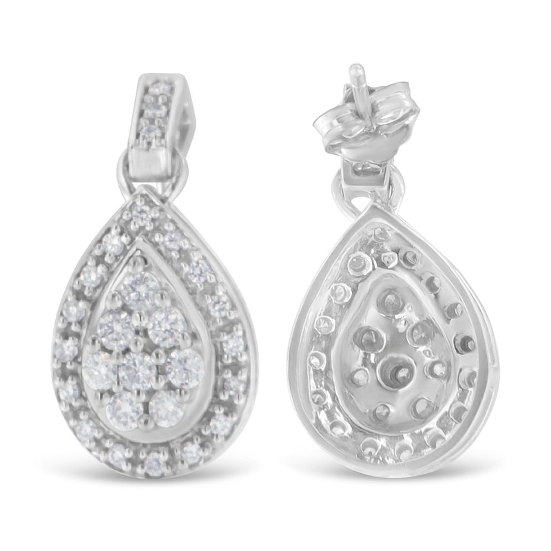 Bids.com 10k White Gold Round Cut Diamond Earrings (0.75 cttw, H-I Color, I1-I2 Clarity) Earrings