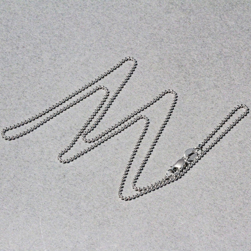 Bids.com 14k White Gold Bead Chain 1.0mm Necklaces