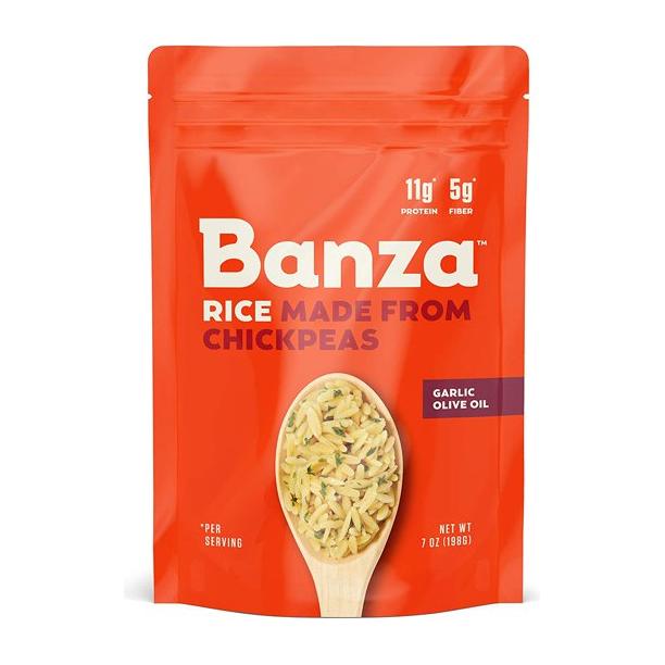 Banza Rice Garlic Olive Oil Chickpea (Pack of 6-7 Oz)