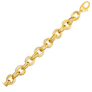 Bids.com Twisted Double Link Bracelet in 14k Yellow Gold Bracelets