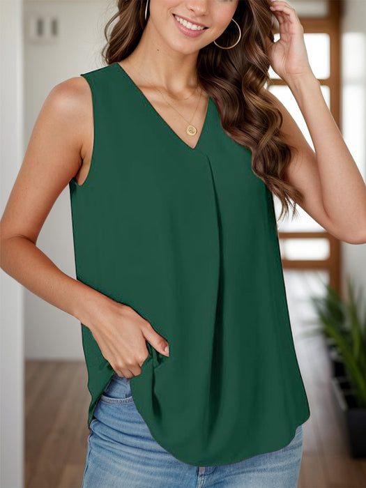 Ruched V-Neck Tank