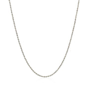 Bids.com 14k White Gold Adjustable Rope Chain 1.0mm Necklaces
