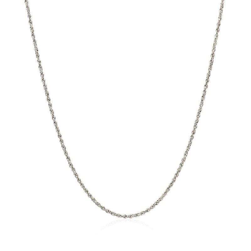 Bids.com 14k White Gold Adjustable Rope Chain 1.0mm Necklaces