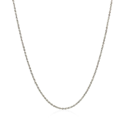 Bids.com 14k White Gold Adjustable Rope Chain 1.0mm Necklaces