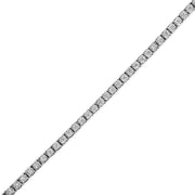 Bids.com 14K White Gold 1.0 Cttw Miracle Set Round-Cut Lab Grown Diamond Illusion Tennis Bracelet (F-G Color, VS2-SI1 Clarity) Size 7" Bracelets