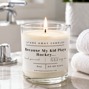 Dirty Dangles Hockey Because My Kid Plays Hockey Candle Soy Wax Candles Dark Gray Brown Sugar &  Fig,Certified Beaut (Lavender Lemongrass),Cinnamon Vanilla,Coastal Breeze,Oatmeal Milk & Honey,Sweet Orange & Chili Pepper,Gingerbread (Seasonal)