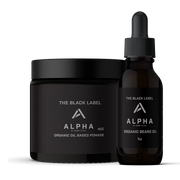 Johnny Slicks Black Label Beard Bundle Black Alpha,Omega