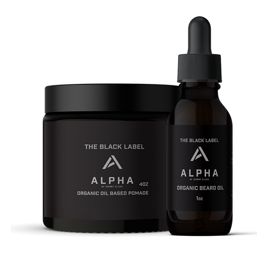 Johnny Slicks Black Label Beard Bundle Black Alpha,Omega