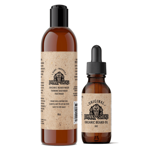 Johnny Slicks Beard Growth Kit Beard Oil Black Original,Rugged