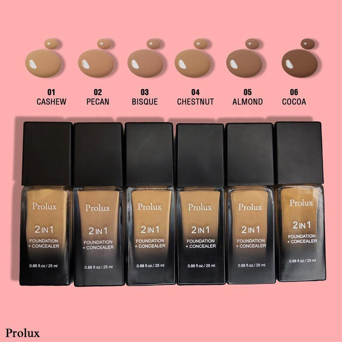 Prolux Cosmetics - 2 In 1 Foundation And Concealer | Face Foundation